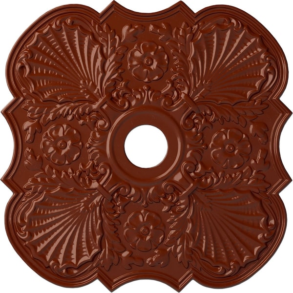 Ekena Millwork Flower Ceiling Medallion (Fits Canopies up to 6 1/4"), 29"OD x 3 5/8"ID x 1 3/8"P, Firebrick CM29FWFIF - main